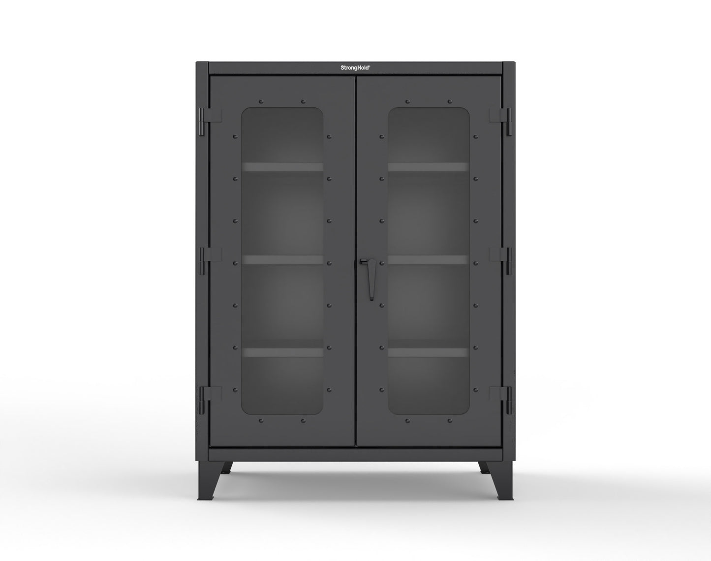 Extreme Duty 12 GA Clearview Cabinet with 3 Shelves - 48 In. W x 24 In. D x 66 In. H - 45-LD-243-9005