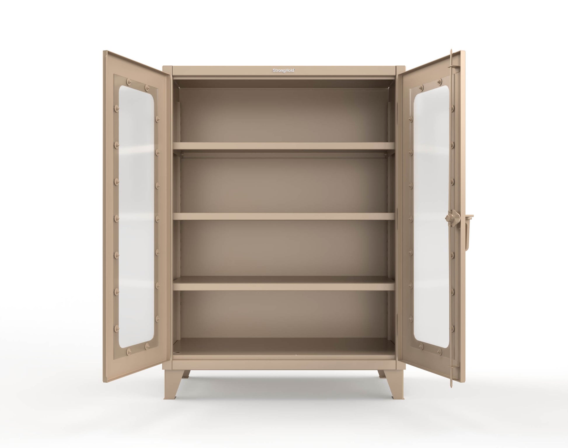 Extreme Duty 12 GA Clearview Cabinet with 3 Shelves - 48 In. W x 24 In. D x 66 In. H - 45-LD-243-1019