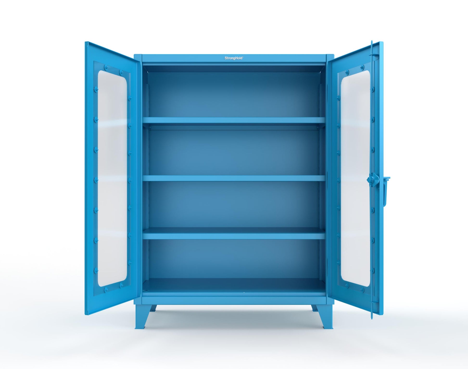 Extreme Duty 12 GA Clearview Cabinet with 3 Shelves - 48 In. W x 24 In. D x 66 In. H - 45-LD-243-5012