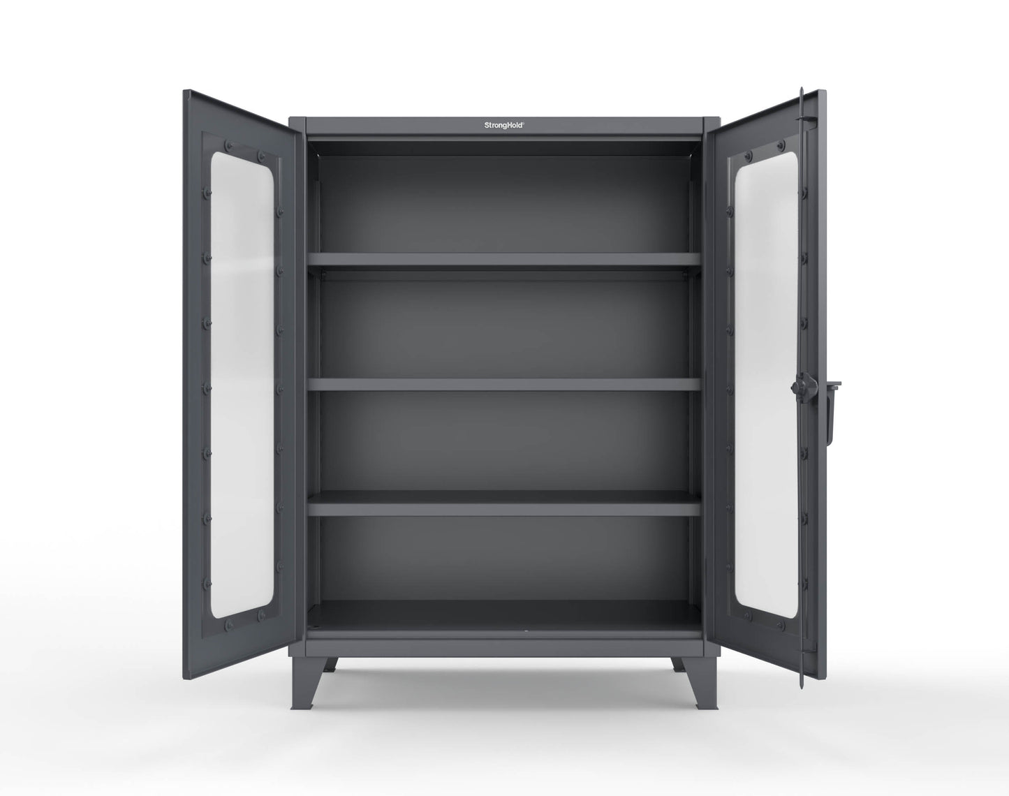 Extreme Duty 12 GA Clearview Cabinet with 3 Shelves - 48 In. W x 24 In. D x 66 In. H - 45-LD-243-7024