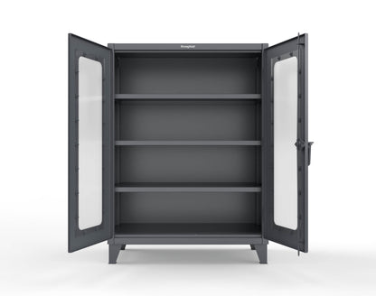 Extreme Duty 12 GA Clearview Cabinet with 3 Shelves - 48 In. W x 24 In. D x 66 In. H - 45-LD-243-7024