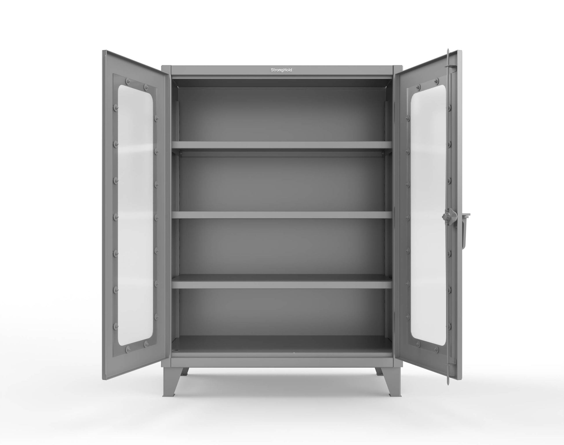 Extreme Duty 12 GA Clearview Cabinet with 3 Shelves - 48 In. W x 24 In. D x 66 In. H - 45-LD-243-7037