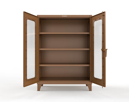 Extreme Duty 12 GA Clearview Cabinet with 3 Shelves - 48 In. W x 24 In. D x 66 In. H - 45-LD-243-8008