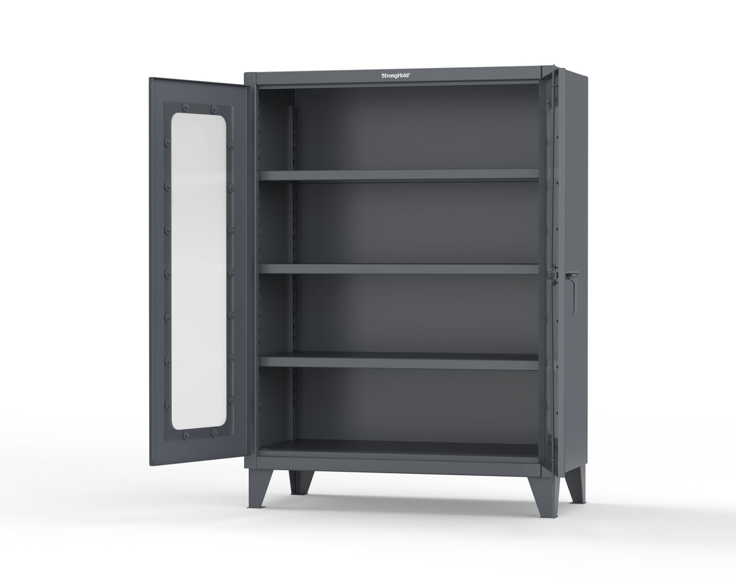 Extreme Duty 12 GA Clearview Cabinet with 3 Shelves - 48 In. W x 24 In. D x 66 In. H - 45-LD-243-7024