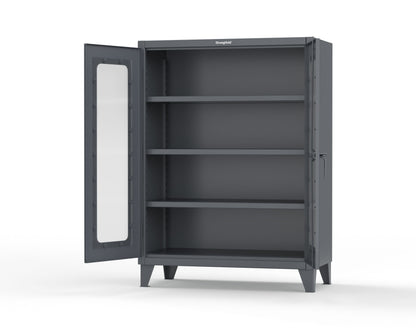 Extreme Duty 12 GA Clearview Cabinet with 3 Shelves - 48 In. W x 24 In. D x 66 In. H - 45-LD-243-7024