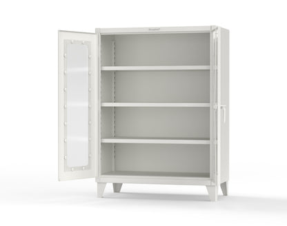 Extreme Duty 12 GA Clearview Cabinet with 3 Shelves - 48 In. W x 24 In. D x 66 In. H - 45-LD-243-9003
