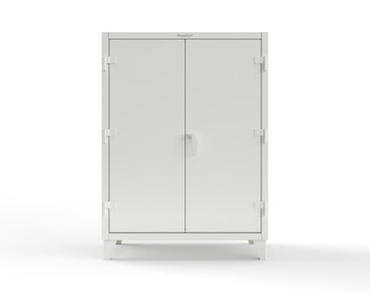 Extreme Duty 12 GA Uniform Cabinet with Hanger Rod, 1 Shelf - 48 In. W x 24 In. D x 66 In. H - 45-WR-241-9003