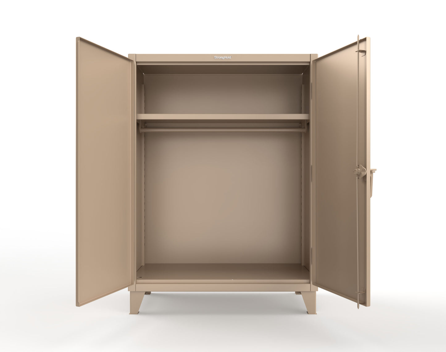 Extreme Duty 12 GA Uniform Cabinet with Hanger Rod, 1 Shelf - 48 In. W x 24 In. D x 66 In. H - 45-WR-241-1019