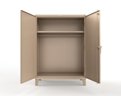 Extreme Duty 12 GA Uniform Cabinet with Hanger Rod, 1 Shelf - 48 In. W x 24 In. D x 66 In. H - 45-WR-241-1019
