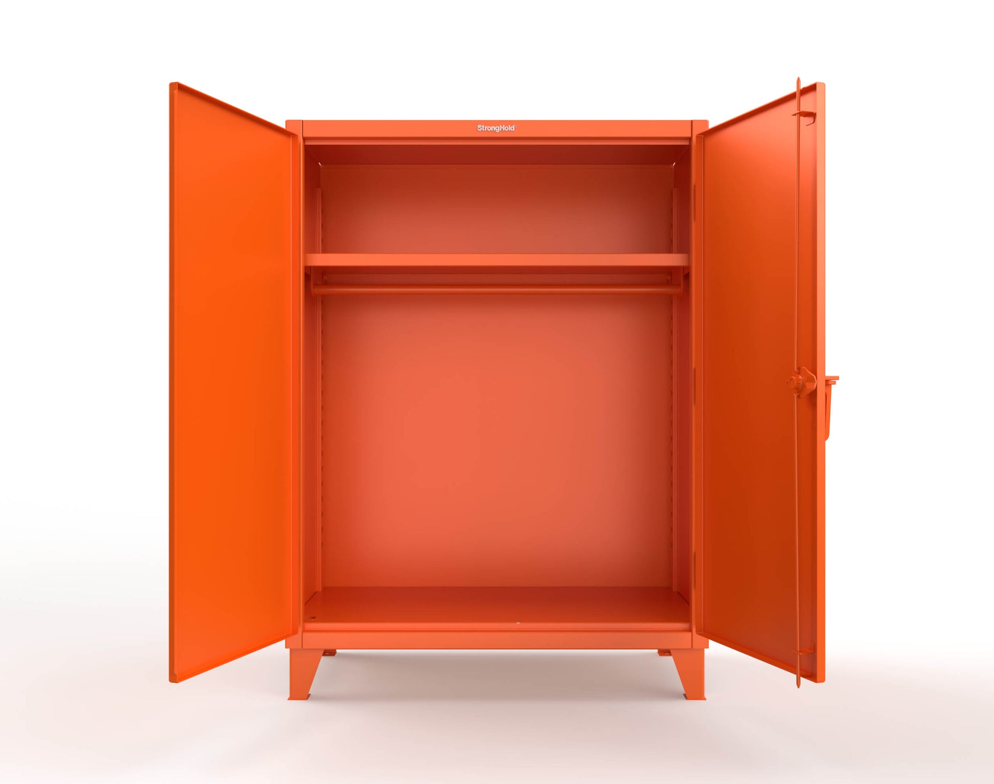 Extreme Duty 12 GA Uniform Cabinet with Hanger Rod, 1 Shelf - 48 In. W x 24 In. D x 66 In. H - 45-WR-241-2009
