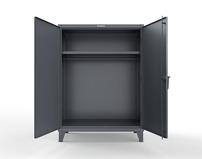 Extreme Duty 12 GA Uniform Cabinet with Hanger Rod, 1 Shelf - 48 In. W x 24 In. D x 66 In. H - 45-WR-241-7024
