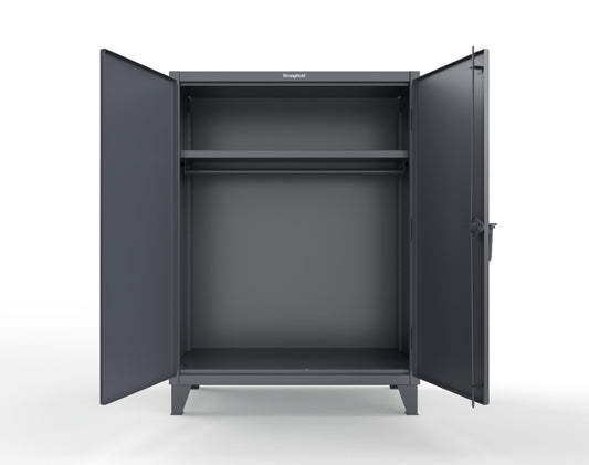 Extreme Duty 12 GA Uniform Cabinet with Hanger Rod, 1 Shelf - 48 In. W x 24 In. D x 66 In. H - 45-WR-241-7024