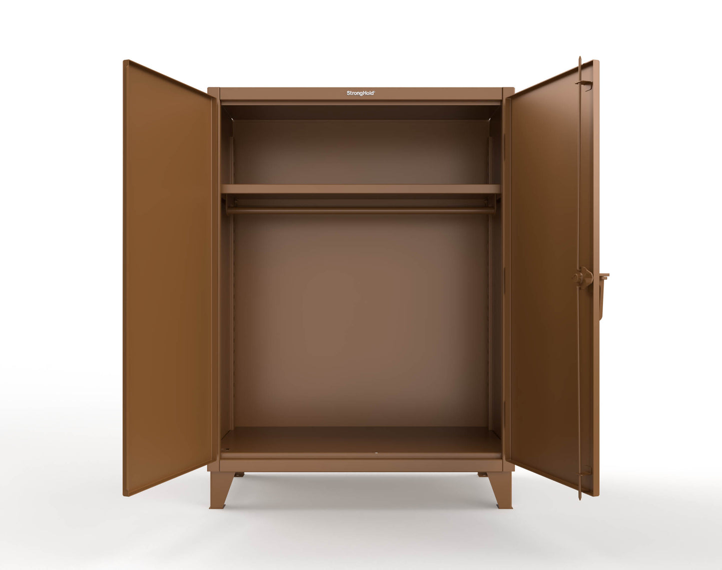 Extreme Duty 12 GA Uniform Cabinet with Hanger Rod, 1 Shelf - 48 In. W x 24 In. D x 66 In. H - 45-WR-241-8008