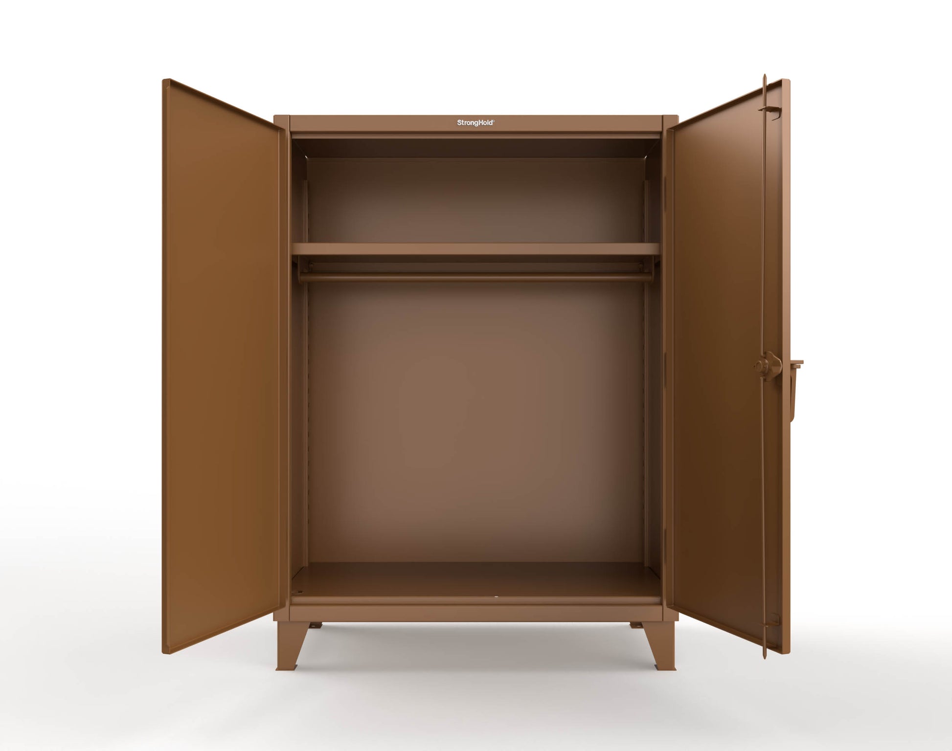 Extreme Duty 12 GA Uniform Cabinet with Hanger Rod, 1 Shelf - 48 In. W x 24 In. D x 66 In. H - 45-WR-241-8008