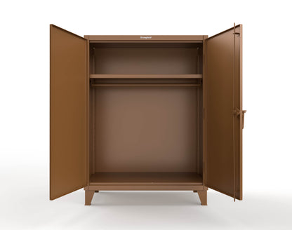 Extreme Duty 12 GA Uniform Cabinet with Hanger Rod, 1 Shelf - 48 In. W x 24 In. D x 66 In. H - 45-WR-241-8008