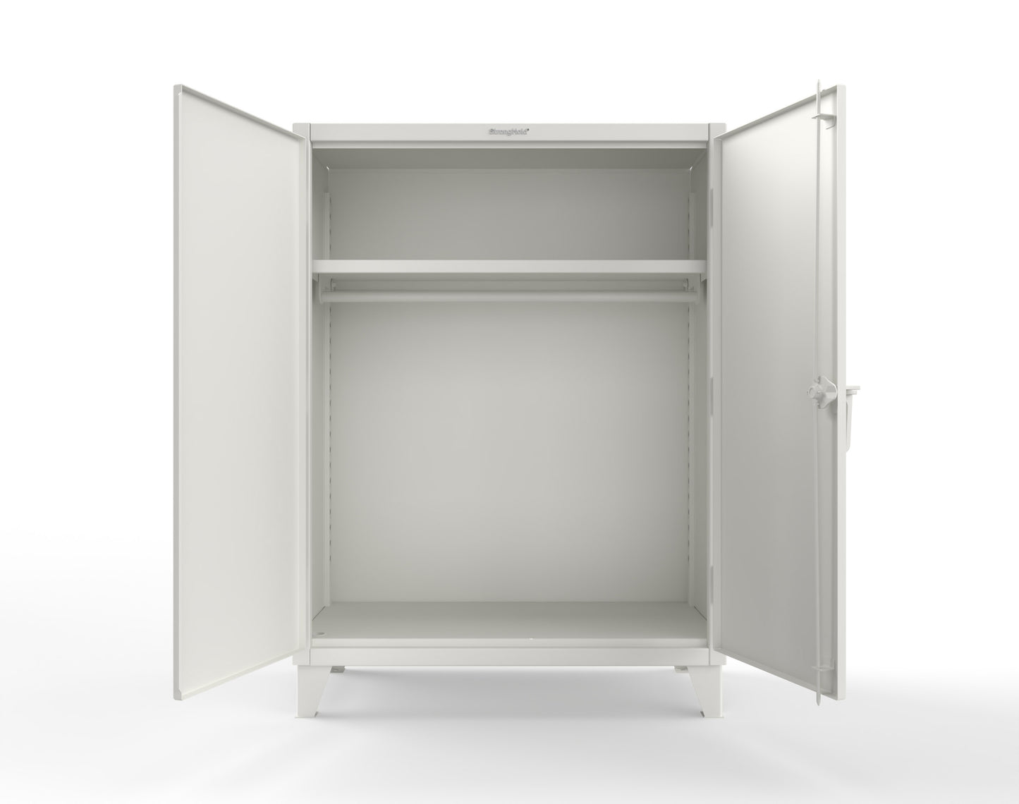 Extreme Duty 12 GA Uniform Cabinet with Hanger Rod, 1 Shelf - 48 In. W x 24 In. D x 66 In. H - 45-WR-241-9003