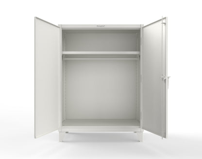 Extreme Duty 12 GA Uniform Cabinet with Hanger Rod, 1 Shelf - 48 In. W x 24 In. D x 66 In. H - 45-WR-241-9003