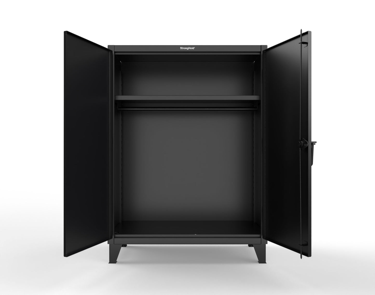 Extreme Duty 12 GA Uniform Cabinet with Hanger Rod, 1 Shelf - 48 In. W x 24 In. D x 66 In. H - 45-WR-241-9005