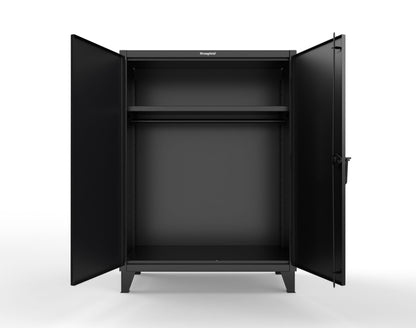 Extreme Duty 12 GA Uniform Cabinet with Hanger Rod, 1 Shelf - 48 In. W x 24 In. D x 66 In. H - 45-WR-241-9005