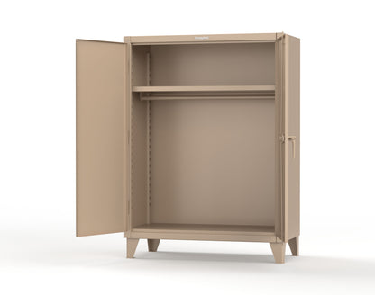 Extreme Duty 12 GA Uniform Cabinet with Hanger Rod, 1 Shelf - 48 In. W x 24 In. D x 66 In. H - 45-WR-241-1019
