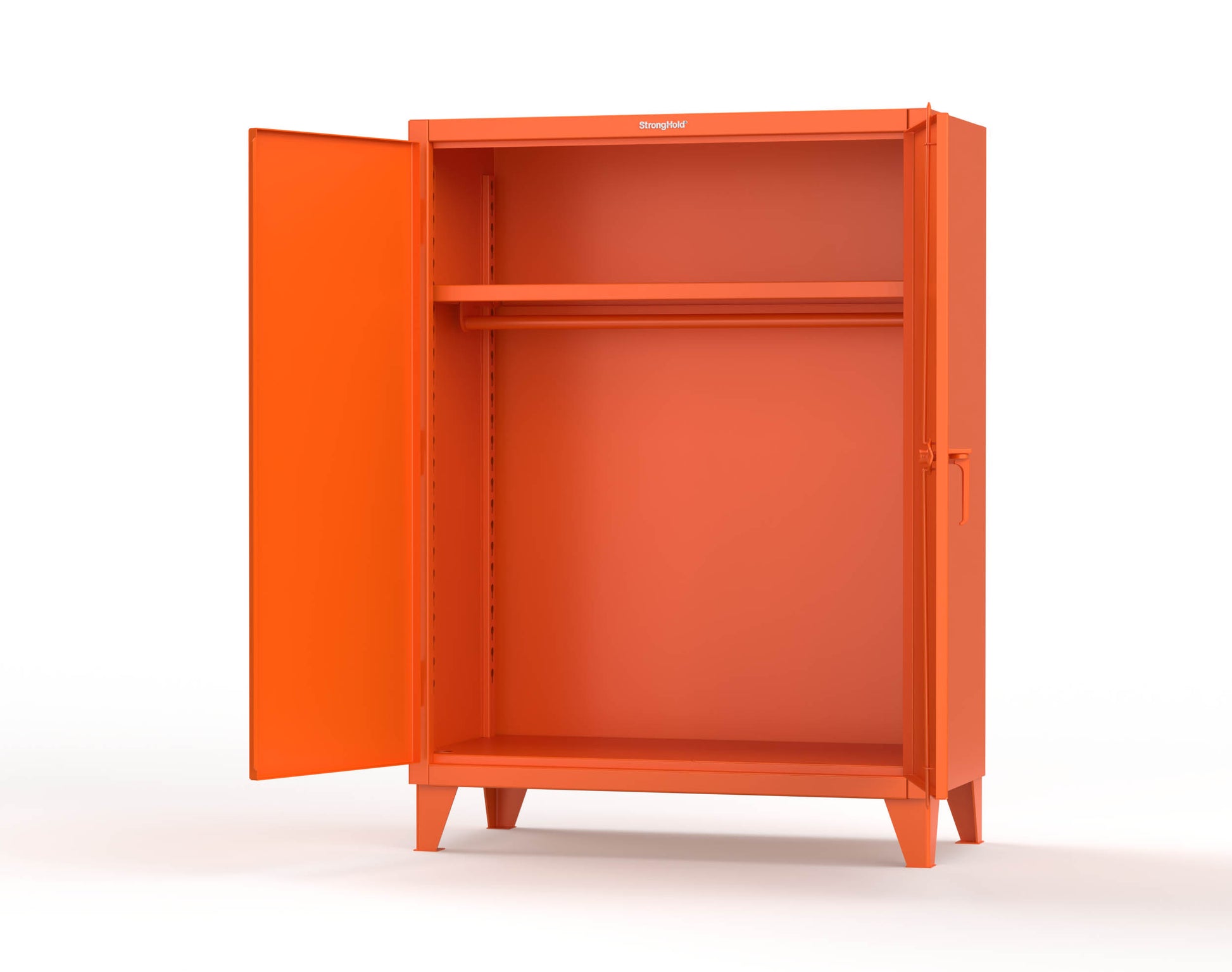 Extreme Duty 12 GA Uniform Cabinet with Hanger Rod, 1 Shelf - 48 In. W x 24 In. D x 66 In. H - 45-WR-241-2009