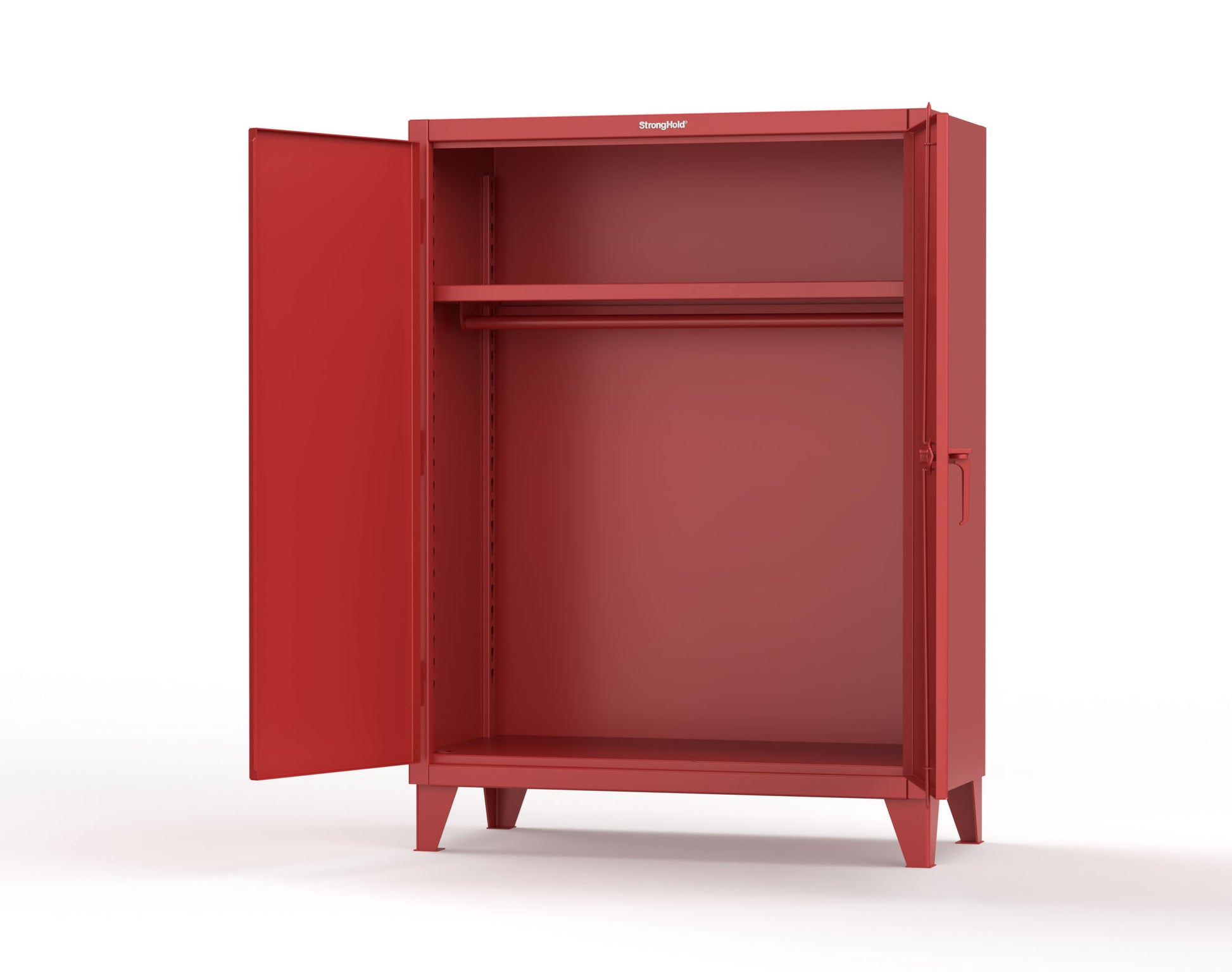 Extreme Duty 12 GA Uniform Cabinet with Hanger Rod, 1 Shelf - 48 In. W x 24 In. D x 66 In. H - 45-WR-241-3001