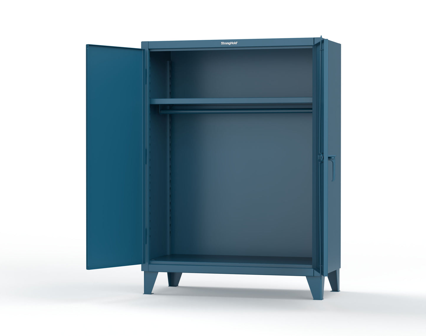 Extreme Duty 12 GA Uniform Cabinet with Hanger Rod, 1 Shelf - 48 In. W x 24 In. D x 66 In. H - 45-WR-241-5001