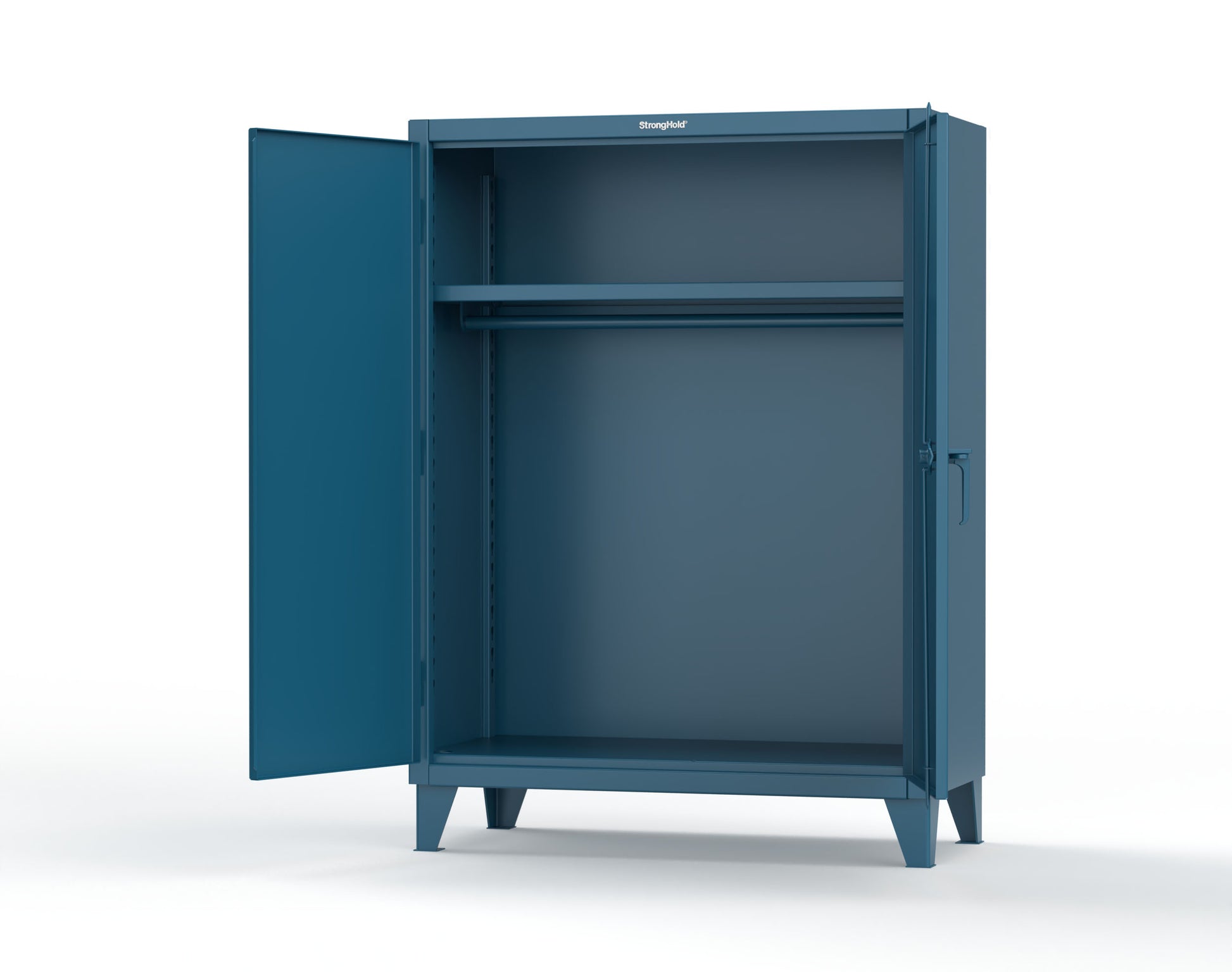 Extreme Duty 12 GA Uniform Cabinet with Hanger Rod, 1 Shelf - 48 In. W x 24 In. D x 66 In. H - 45-WR-241-5001