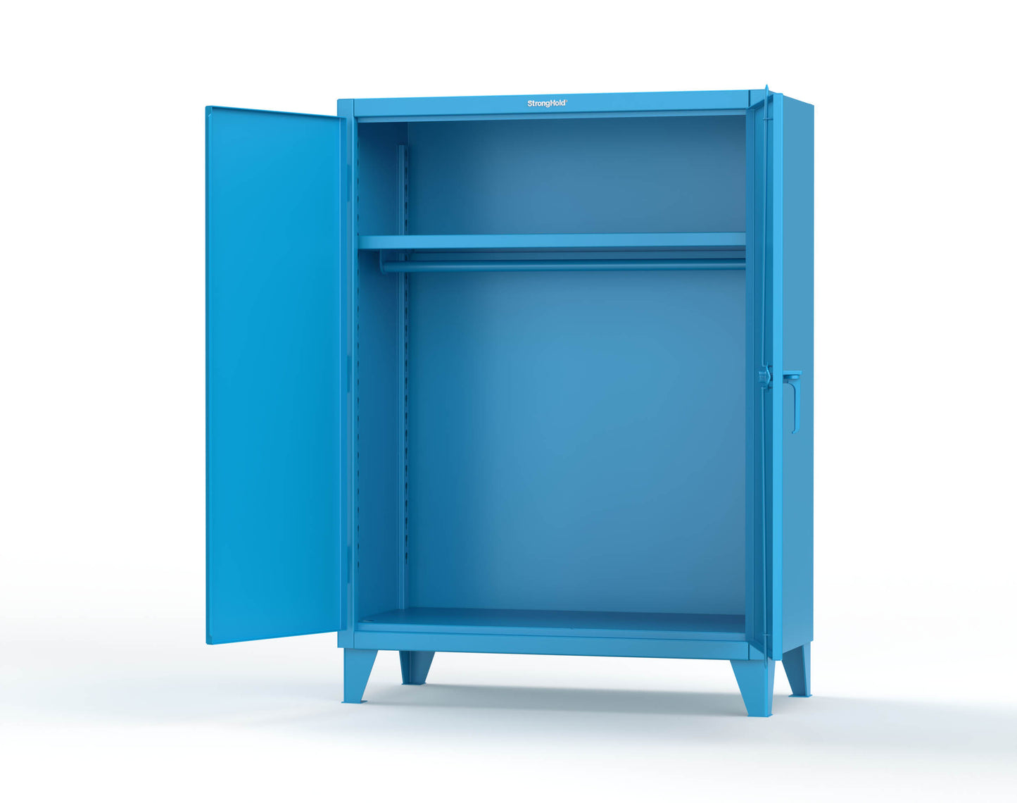 Extreme Duty 12 GA Uniform Cabinet with Hanger Rod, 1 Shelf - 48 In. W x 24 In. D x 66 In. H - 45-WR-241-5012
