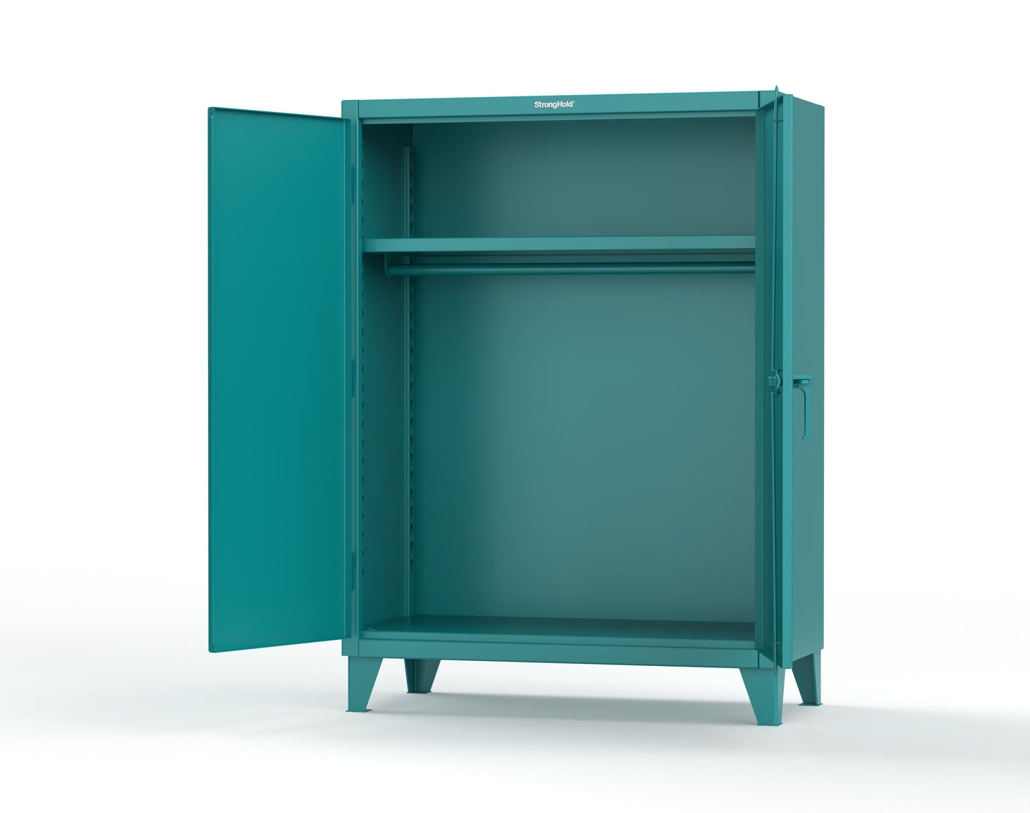 Extreme Duty 12 GA Uniform Cabinet with Hanger Rod, 1 Shelf - 48 In. W x 24 In. D x 66 In. H - 45-WR-241-5021