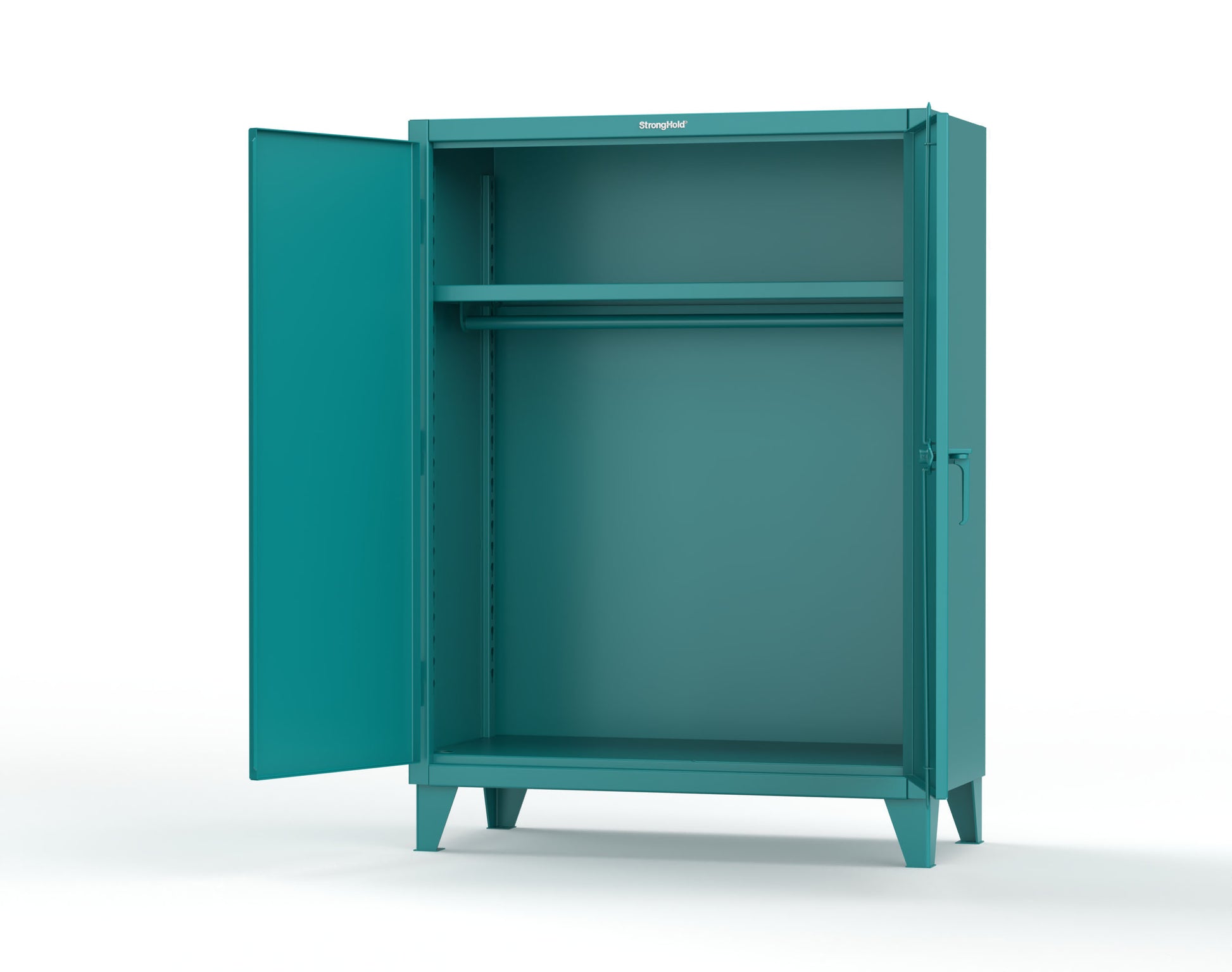 Extreme Duty 12 GA Uniform Cabinet with Hanger Rod, 1 Shelf - 48 In. W x 24 In. D x 66 In. H - 45-WR-241-5021