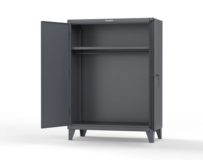 Extreme Duty 12 GA Uniform Cabinet with Hanger Rod, 1 Shelf - 48 In. W x 24 In. D x 66 In. H - 45-WR-241-7024
