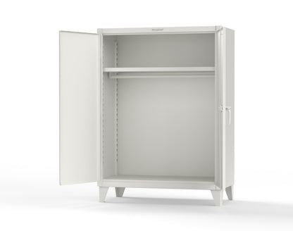 Extreme Duty 12 GA Uniform Cabinet with Hanger Rod, 1 Shelf - 48 In. W x 24 In. D x 66 In. H - 45-WR-241-9003