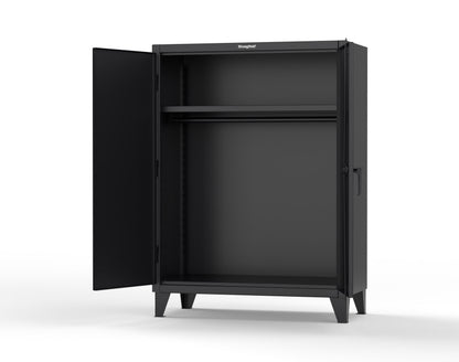 Extreme Duty 12 GA Uniform Cabinet with Hanger Rod, 1 Shelf - 48 In. W x 24 In. D x 66 In. H - 45-WR-241-9005