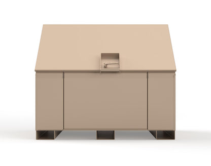 Extreme Duty 12 GA Job Site Box with Lift-Up Lid, Ramp, 3 Shelves - 60 In. W x 36 In. D x 48 In. H - 453UJB-RAMP-1019