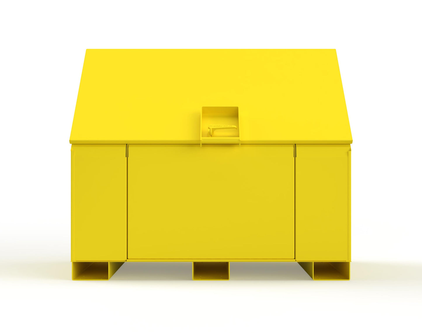 Extreme Duty 12 GA Job Site Box with Lift-Up Lid, Ramp, 3 Shelves - 60 In. W x 36 In. D x 48 In. H - 453UJB-RAMP-1021