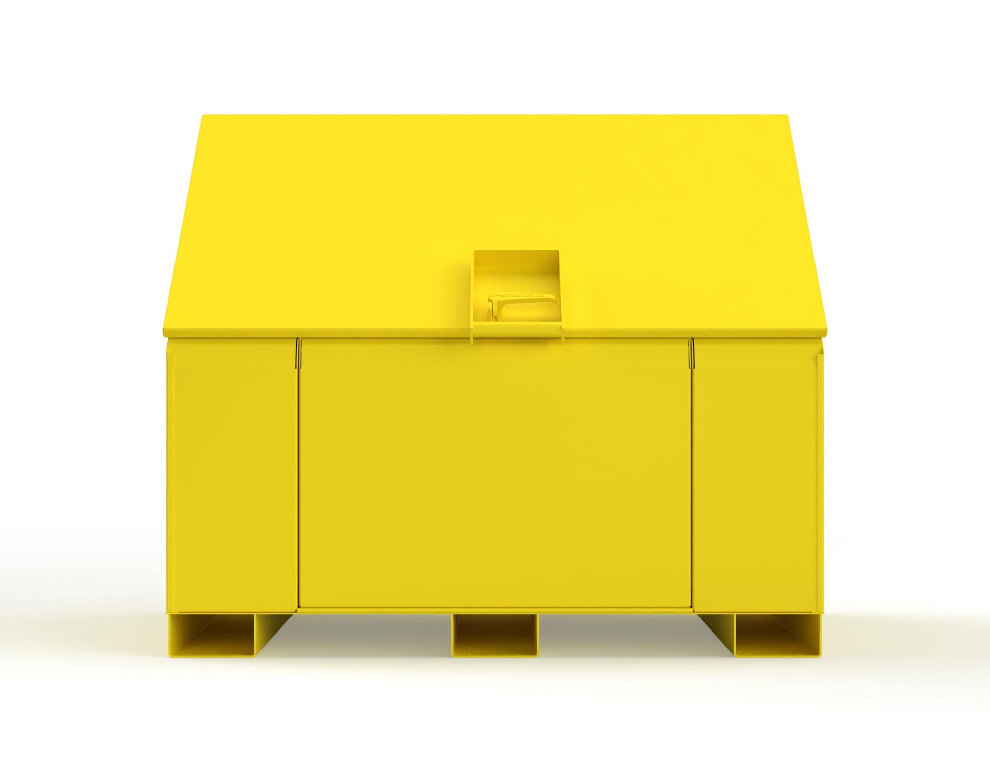 Extreme Duty 12 GA Job Site Box with Lift-Up Lid, Ramp, 3 Shelves - 60 In. W x 36 In. D x 48 In. H - 453UJB-RAMP-1021