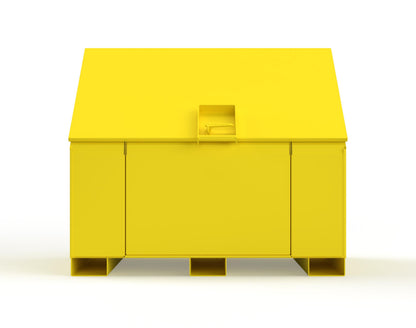 Extreme Duty 12 GA Job Site Box with Lift-Up Lid, Ramp, 3 Shelves - 60 In. W x 36 In. D x 48 In. H - 453UJB-RAMP-1021