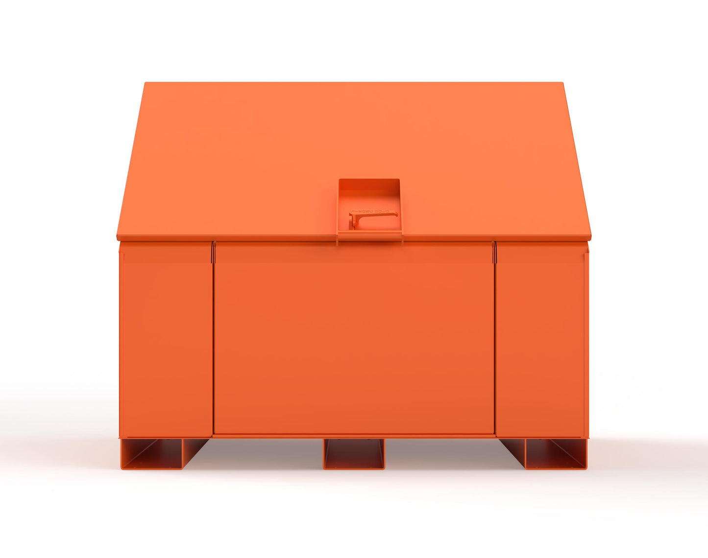 Extreme Duty 12 GA Job Site Box with Lift-Up Lid, Ramp, 3 Shelves - 60 In. W x 36 In. D x 48 In. H - 453UJB-RAMP-2009