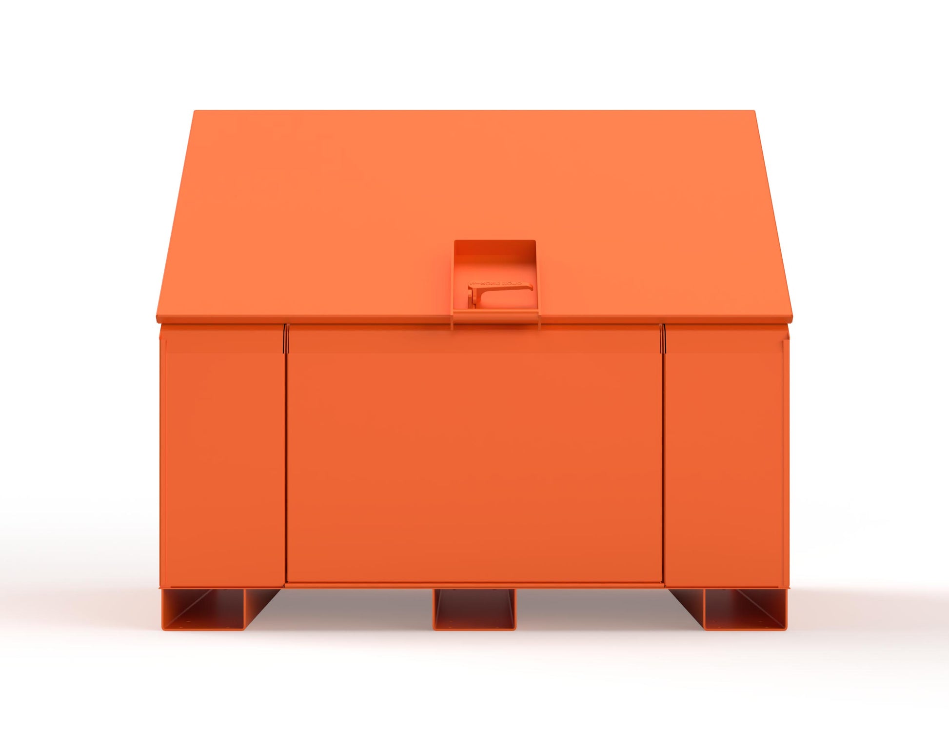 Extreme Duty 12 GA Job Site Box with Lift-Up Lid, Ramp, 3 Shelves - 60 In. W x 36 In. D x 48 In. H - 453UJB-RAMP-2009