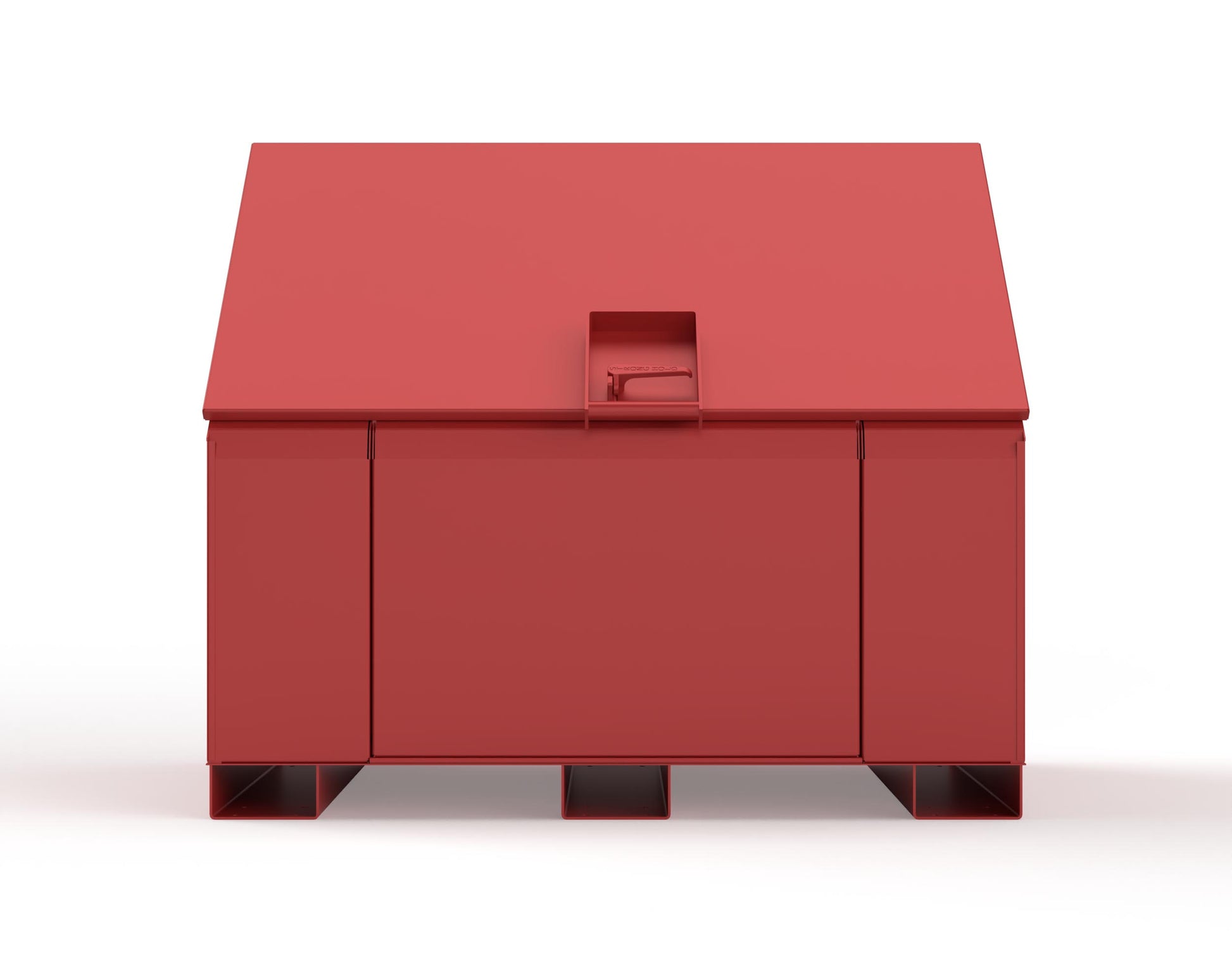 Extreme Duty 12 GA Job Site Box with Lift-Up Lid, Ramp, 3 Shelves - 60 In. W x 36 In. D x 48 In. H - 453UJB-RAMP-3001