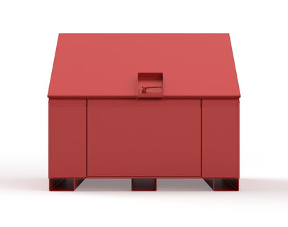 Extreme Duty 12 GA Job Site Box with Lift-Up Lid, Ramp, 3 Shelves - 60 In. W x 36 In. D x 48 In. H - 453UJB-RAMP-3001