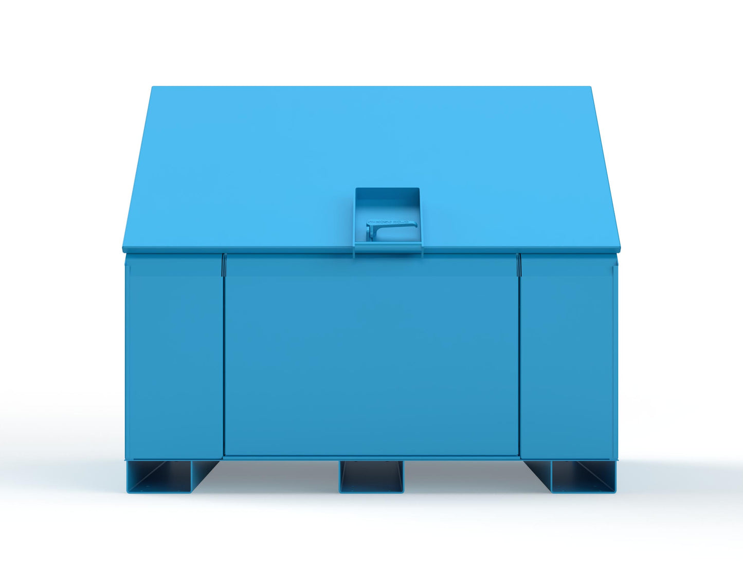 Extreme Duty 12 GA Job Site Box with Lift-Up Lid, Ramp, 3 Shelves - 60 In. W x 36 In. D x 48 In. H - 453UJB-RAMP-5012