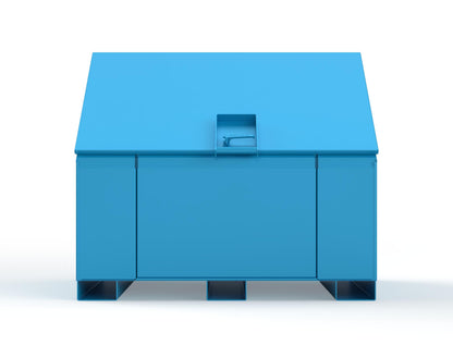 Extreme Duty 12 GA Job Site Box with Lift-Up Lid, Ramp, 3 Shelves - 60 In. W x 36 In. D x 48 In. H - 453UJB-RAMP-5012