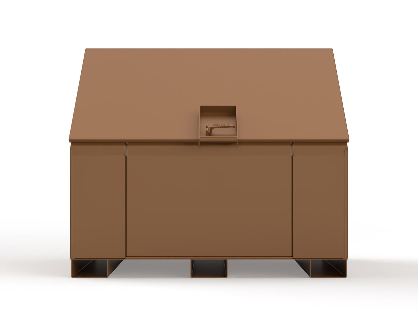 Extreme Duty 12 GA Job Site Box with Lift-Up Lid, Ramp, 3 Shelves - 60 In. W x 36 In. D x 48 In. H - 453UJB-RAMP-8008