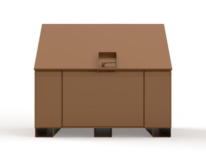 Extreme Duty 12 GA Job Site Box with Lift-Up Lid, Ramp, 3 Shelves - 60 In. W x 36 In. D x 48 In. H - 453UJB-RAMP-8008