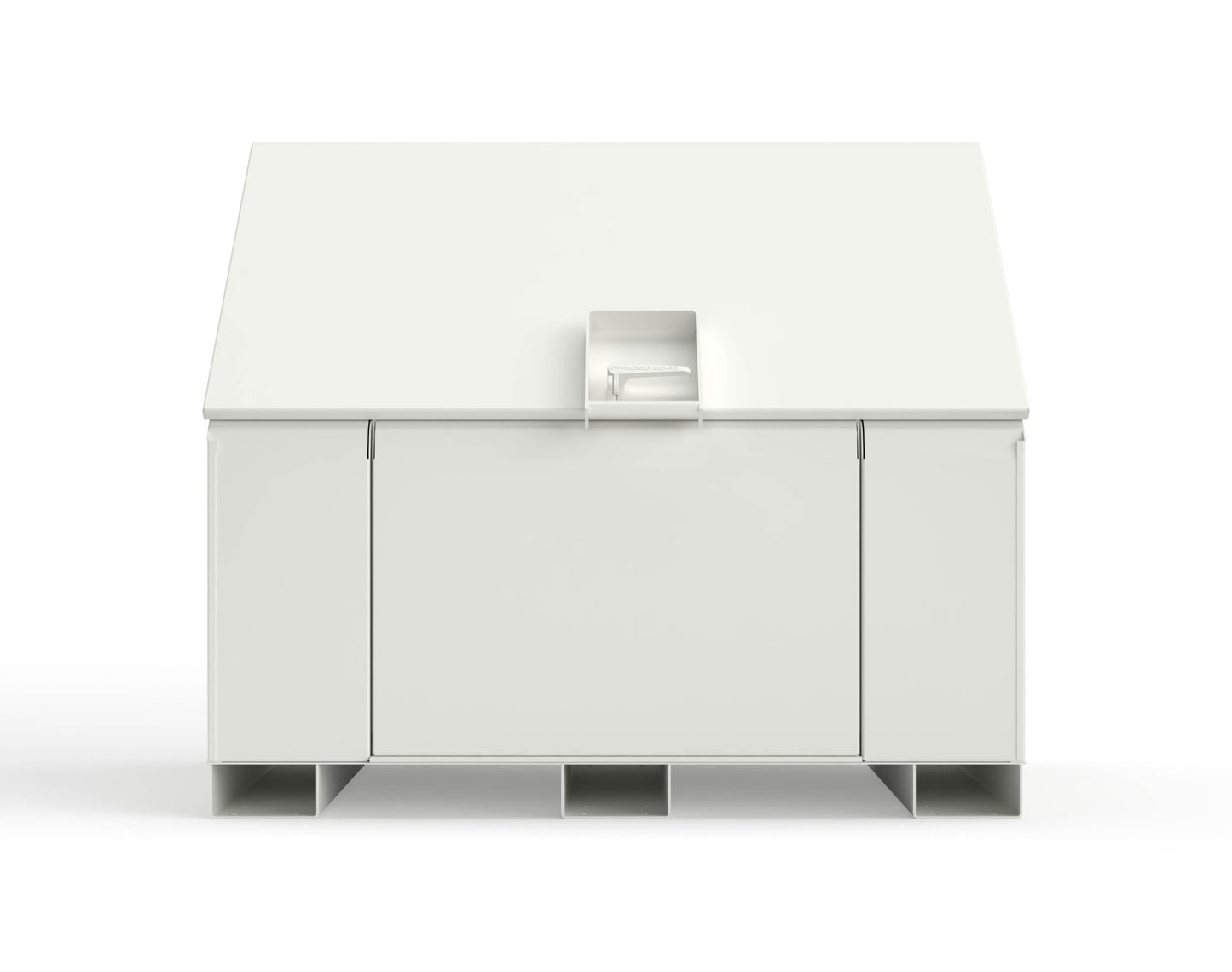 Extreme Duty 12 GA Job Site Box with Lift-Up Lid, Ramp, 3 Shelves - 60 In. W x 36 In. D x 48 In. H - 453UJB-RAMP-9003