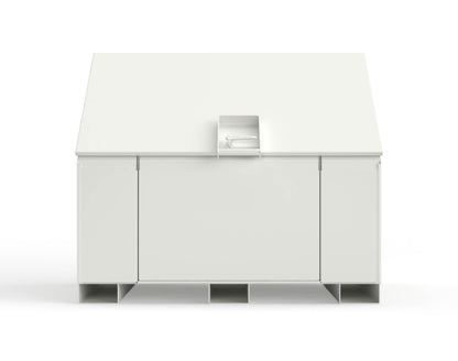Extreme Duty 12 GA Job Site Box with Lift-Up Lid, Ramp, 3 Shelves - 60 In. W x 36 In. D x 48 In. H - 453UJB-RAMP-9003