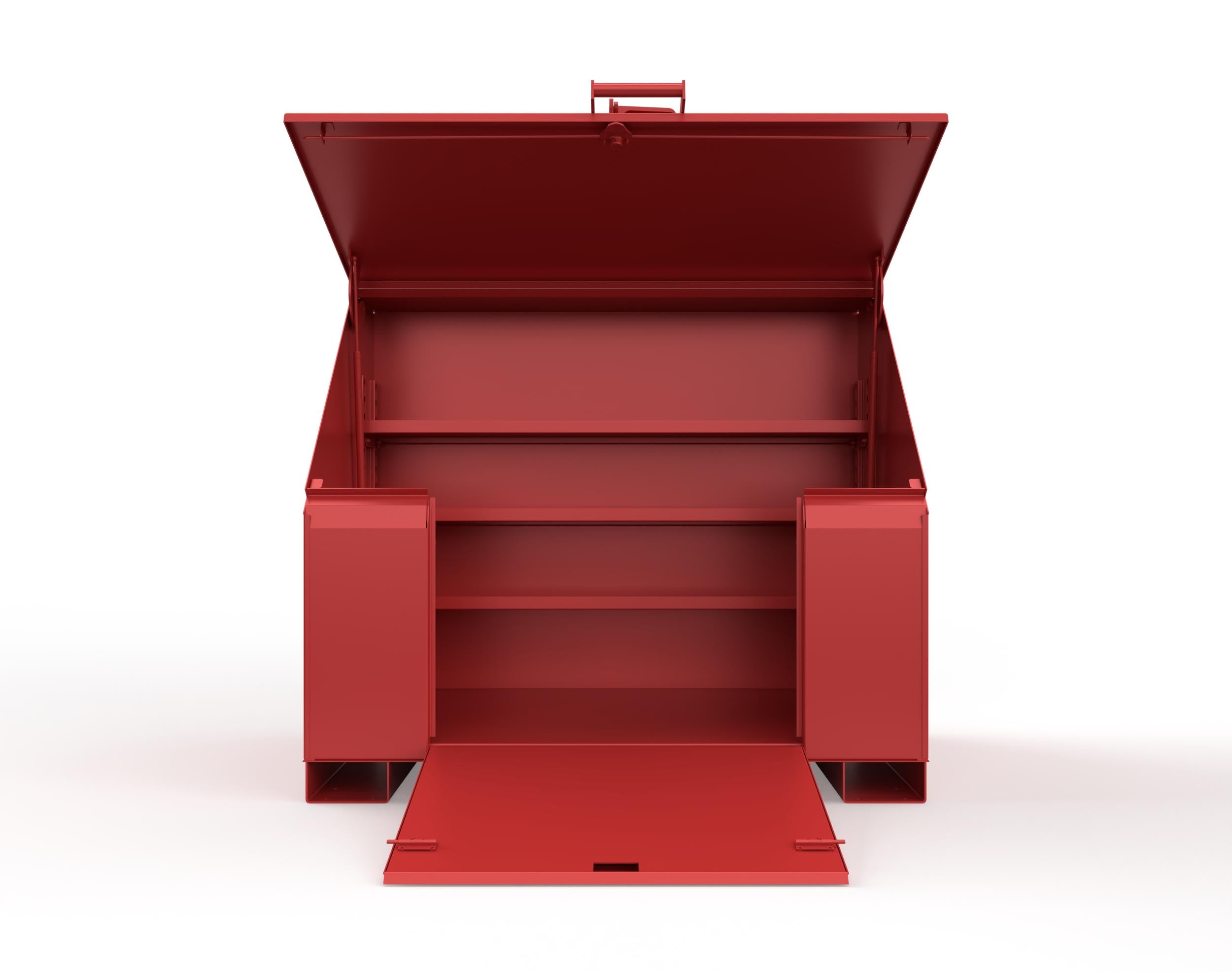 Extreme Heavy Duty 12 GA Job Storage Site Box with Ramp & Lift-Up