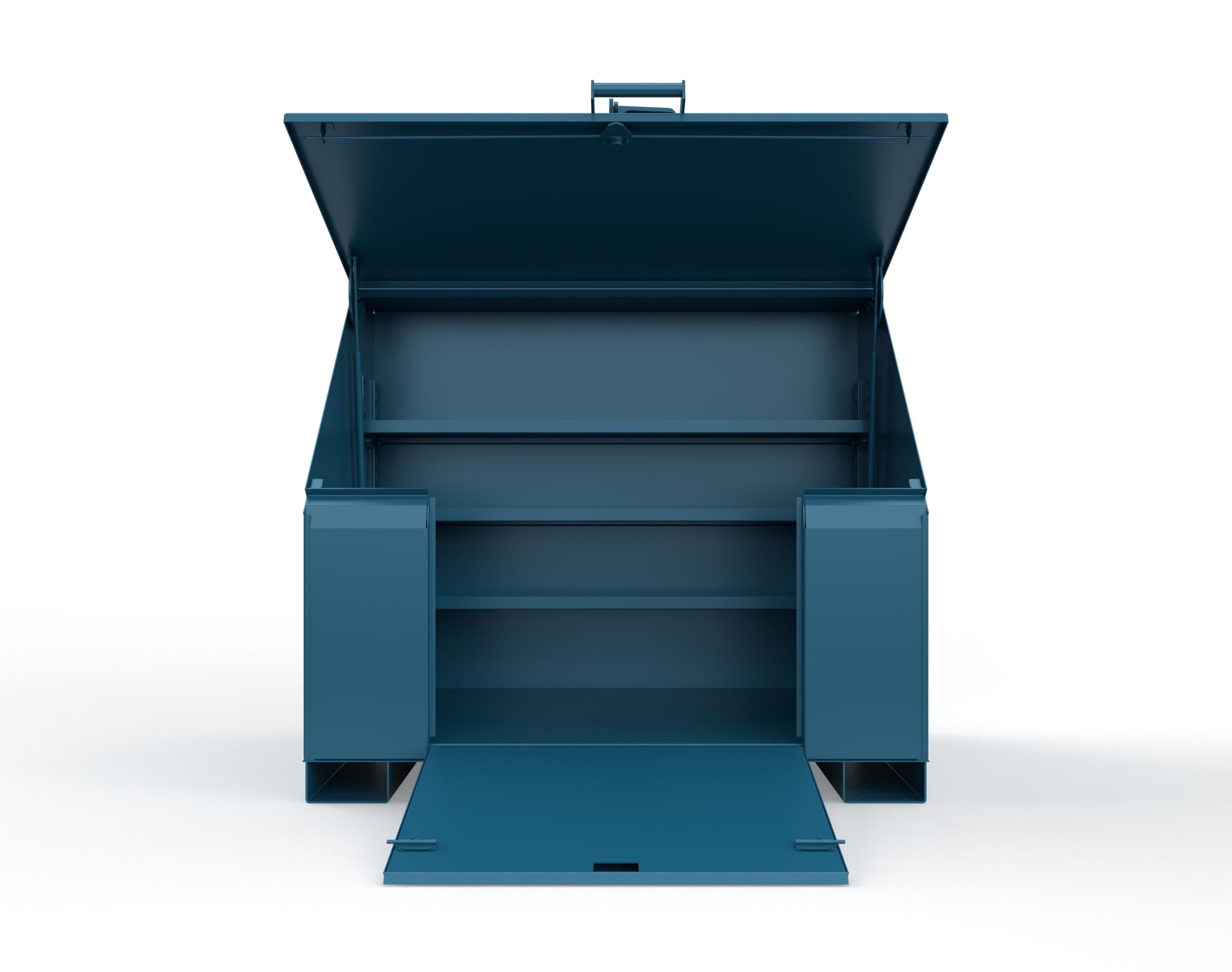 Extreme Heavy Duty 12 GA Job Storage Site Box with Ramp & Lift-Up